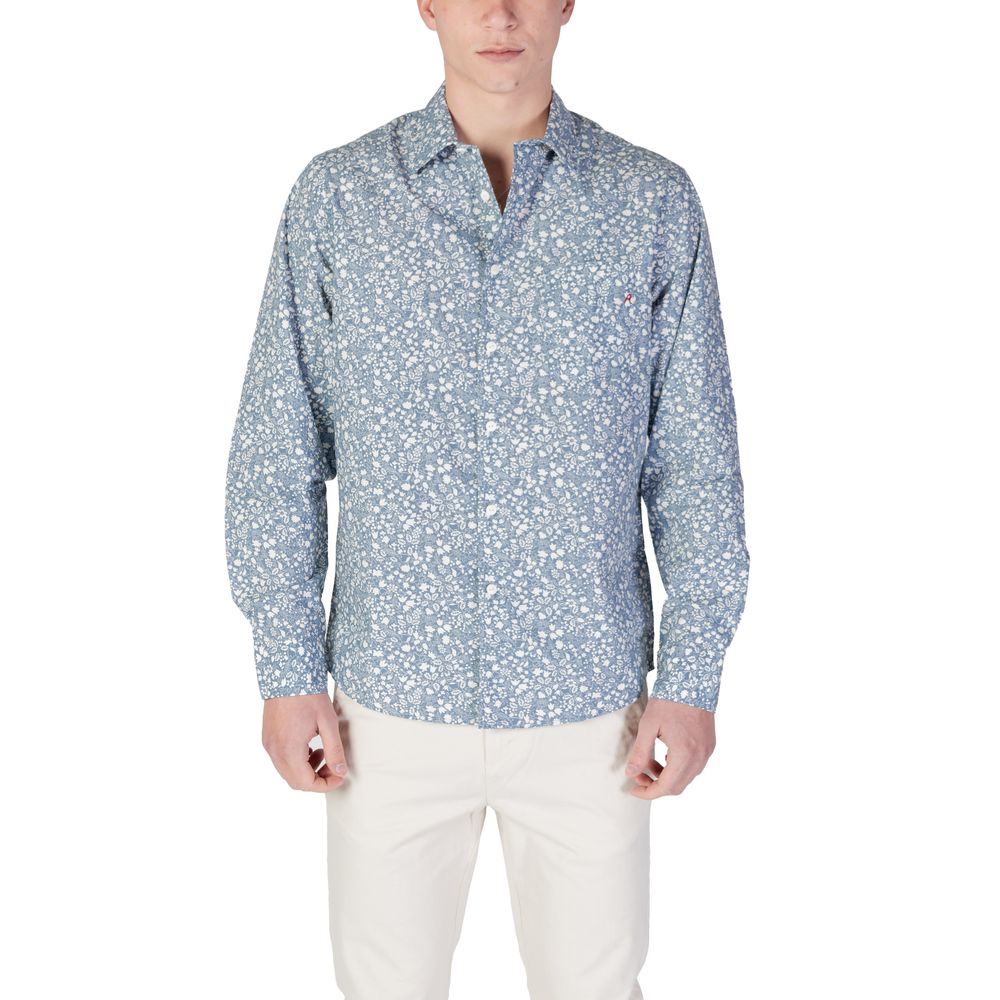 Camicia di cotone azzurro