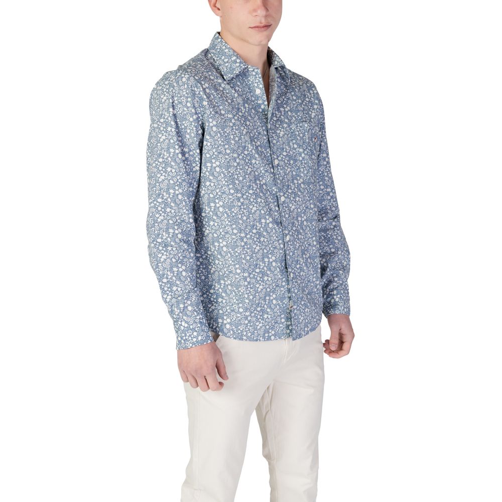 Camicia di cotone azzurro