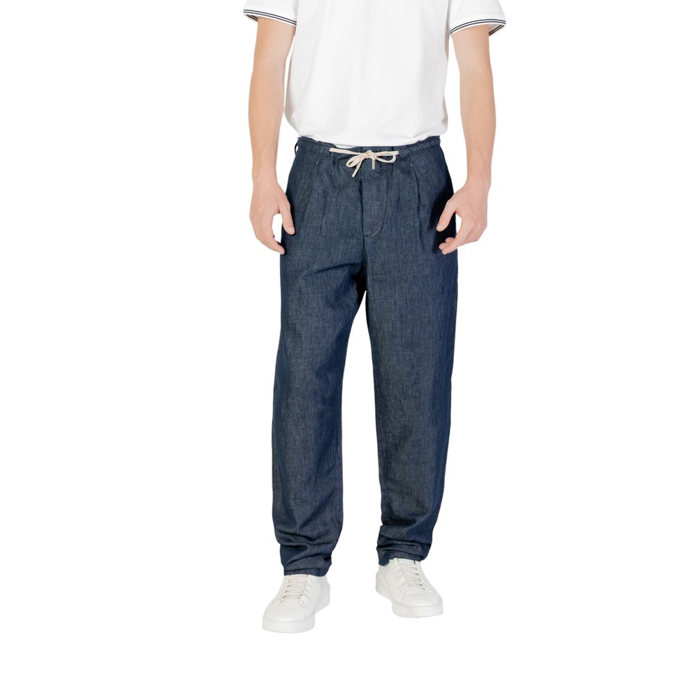 Pantaloni di cotone blu