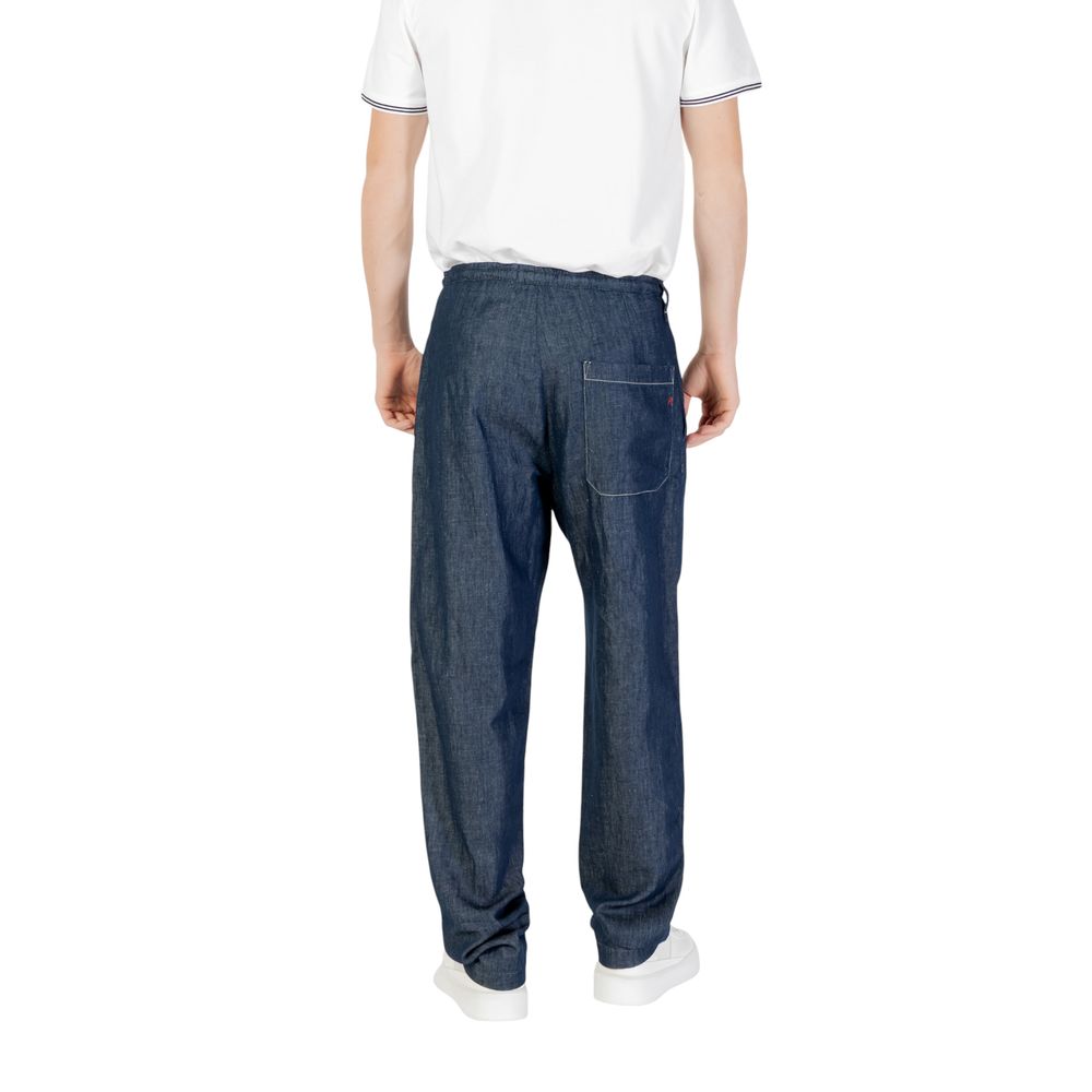 Pantaloni di cotone blu