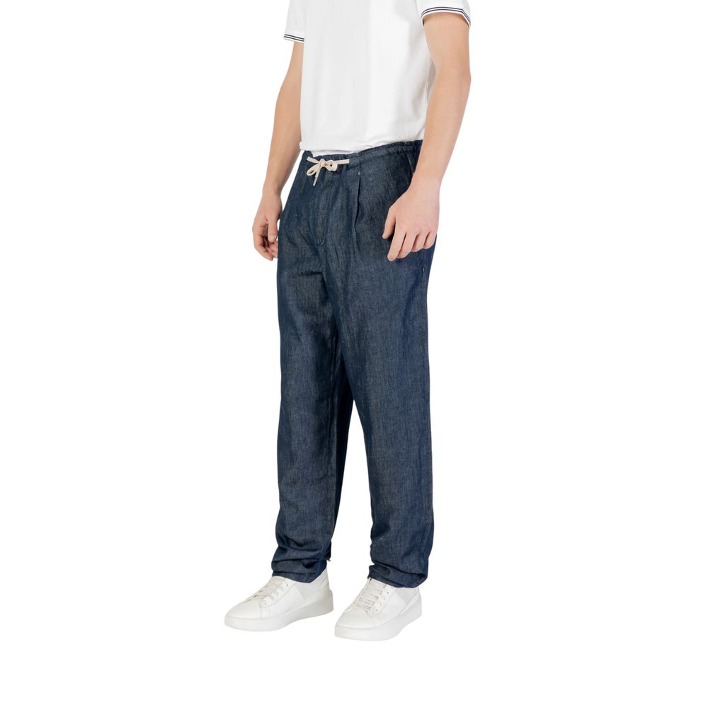 Pantaloni di cotone blu
