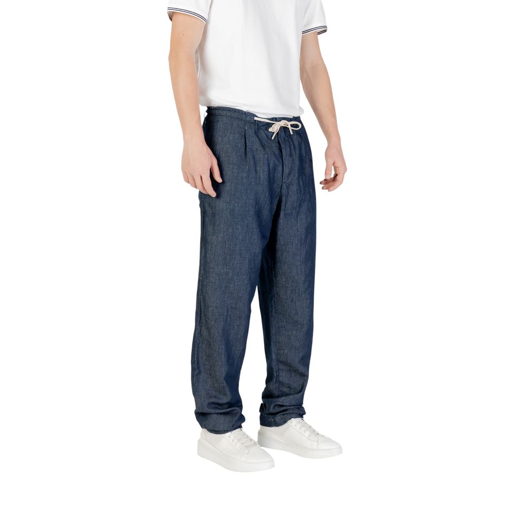 Pantaloni di cotone blu