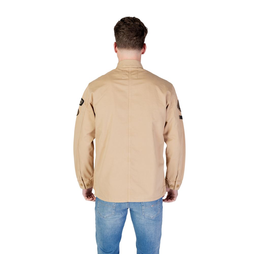 Camicia in cotone beige