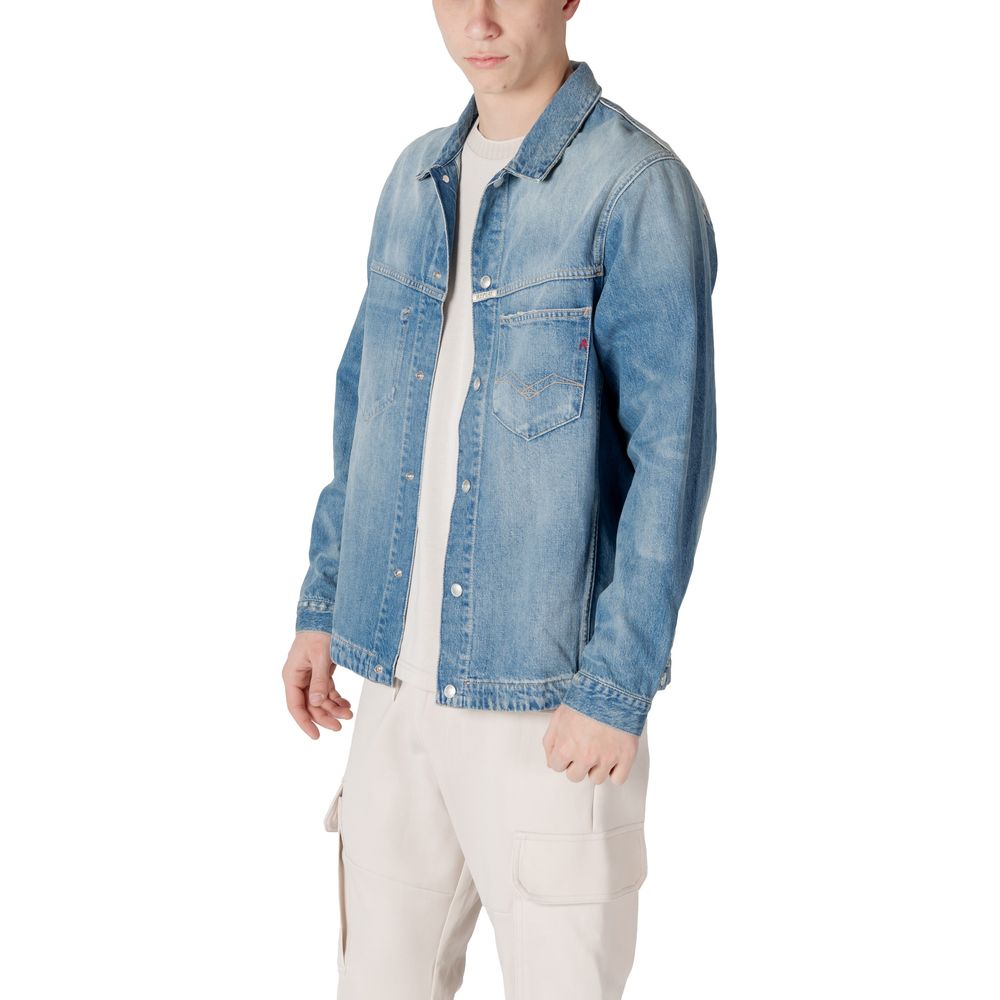 Camicia di cotone azzurro