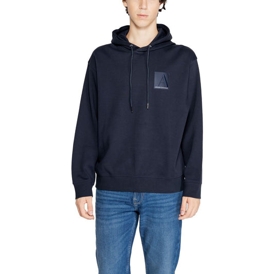 Felpa con cappuccio in cotone blu