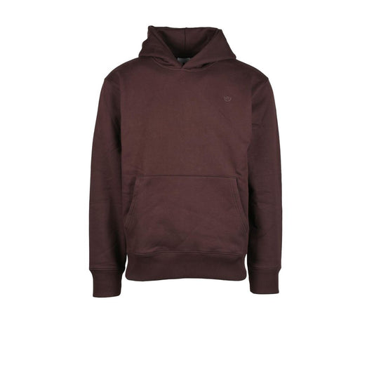 Felpa con cappuccio in cotone marrone