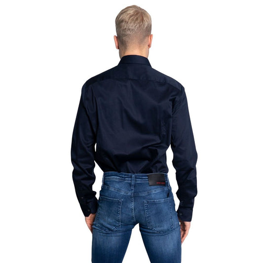 Camicia di cotone blu