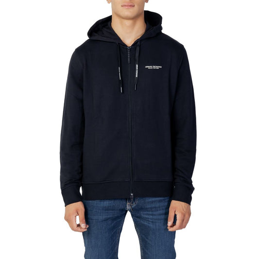 Felpa con cappuccio in cotone blu