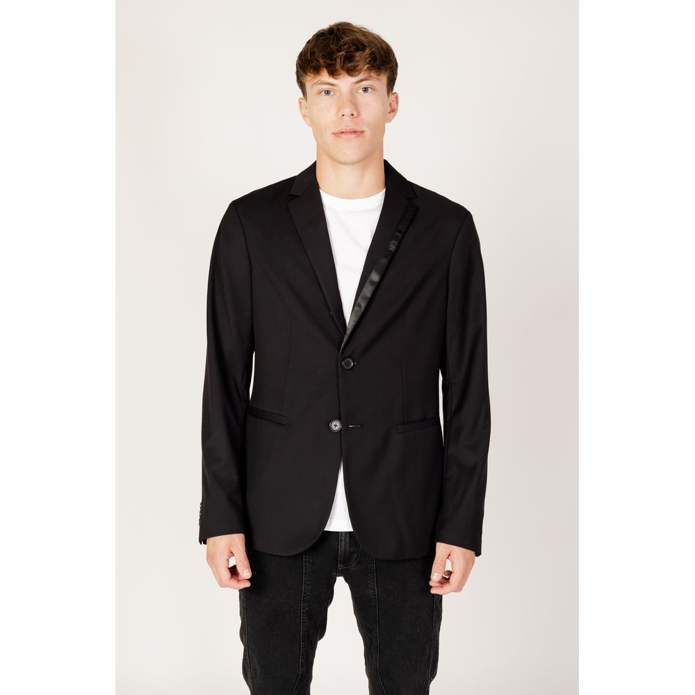 Blazer in poliestere nero