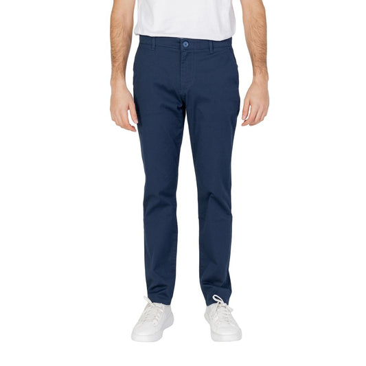 Pantaloni di cotone blu