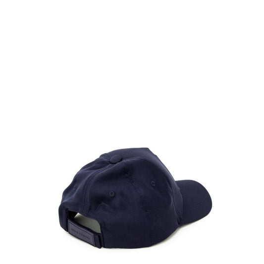 Cappello da baseball con visiera in poliestere blu