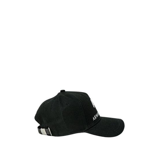 Cappello da baseball con visiera in cotone nero