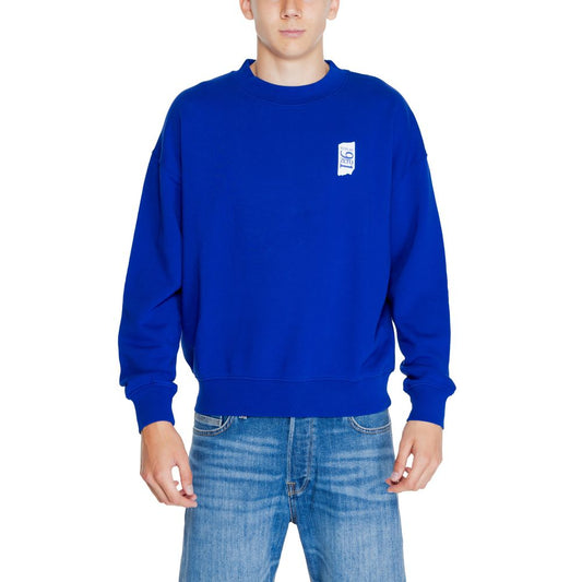 Felpa in cotone blu
