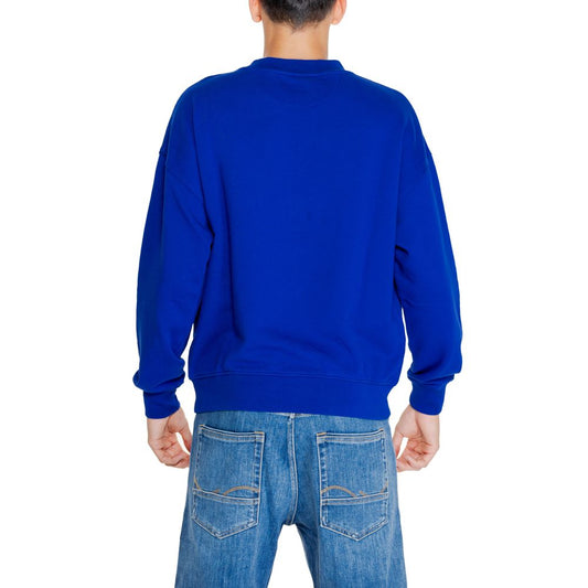 Felpa in cotone blu
