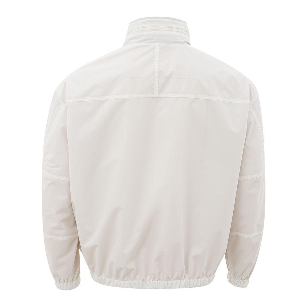 Giacca in poliammide beige per l'uomo moderno