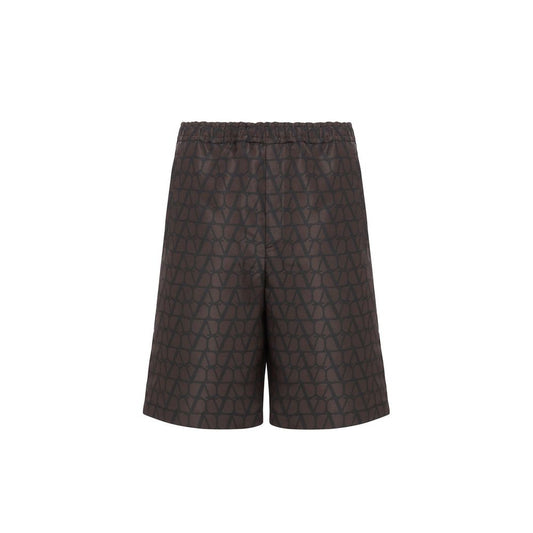 Pantaloncini in seta con logo