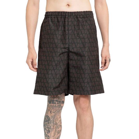 Pantaloncini in seta con logo
