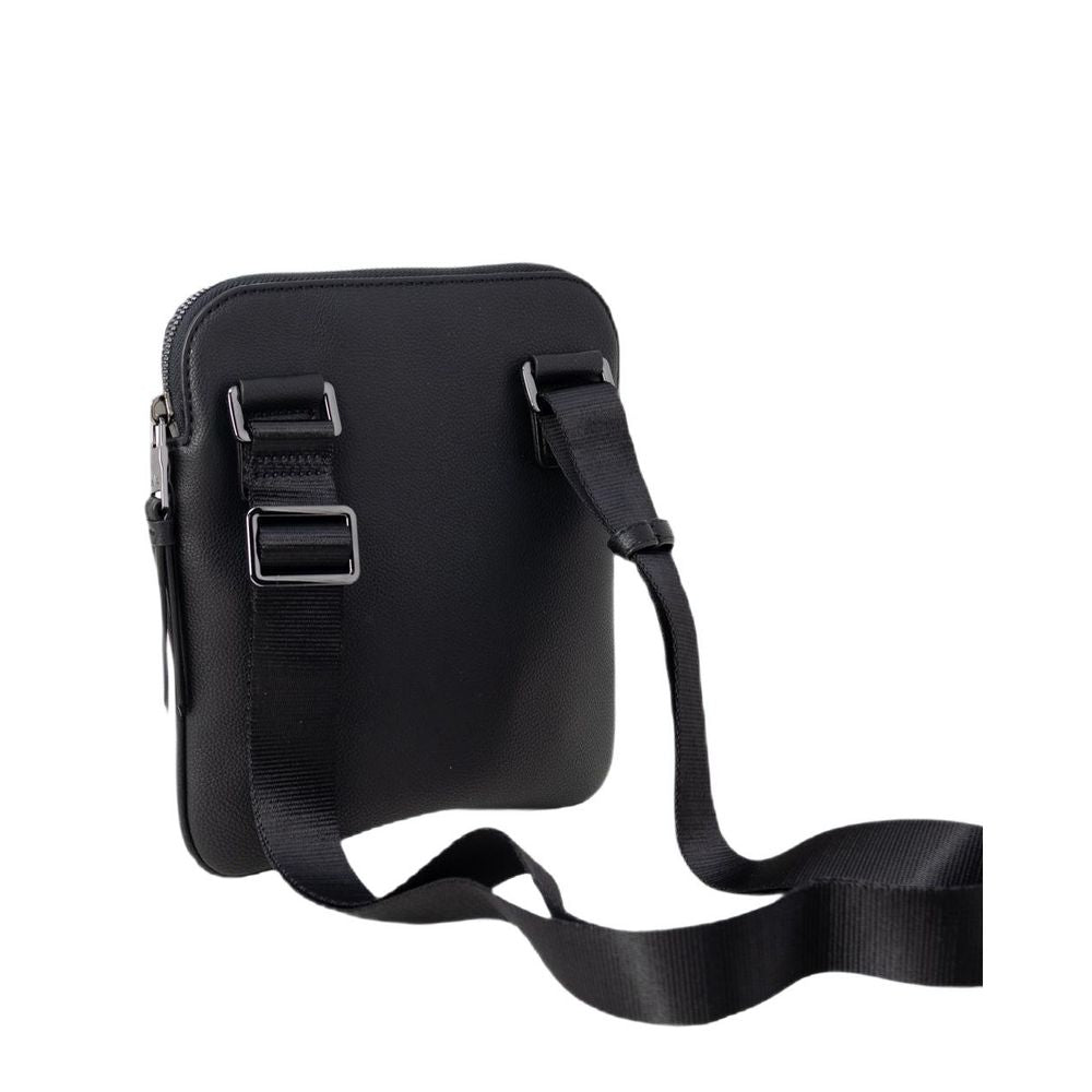 Borsa a tracolla in poliestere nero