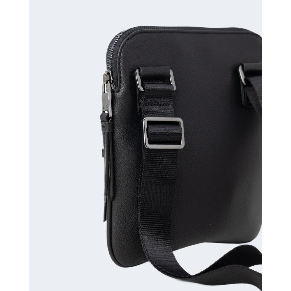 Borsa a tracolla in poliestere nero
