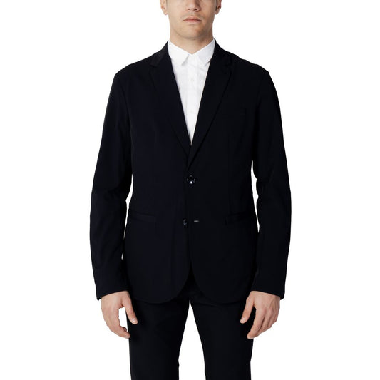 Blazer in cotone blu