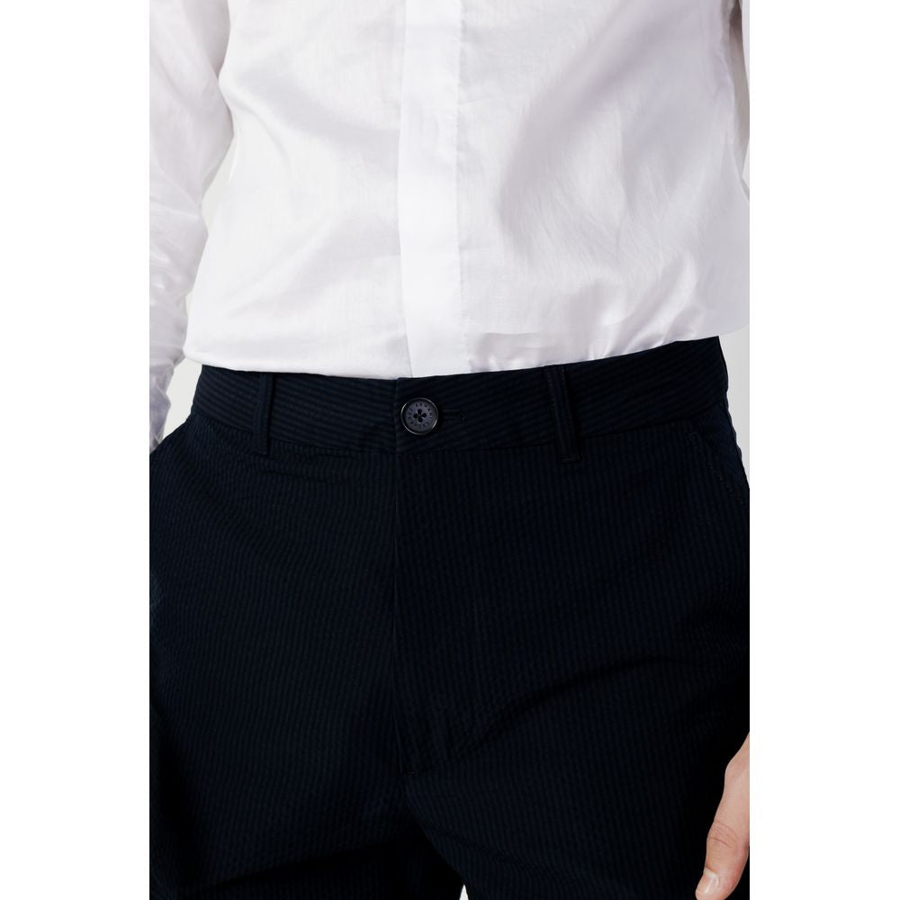 Pantaloni di cotone blu