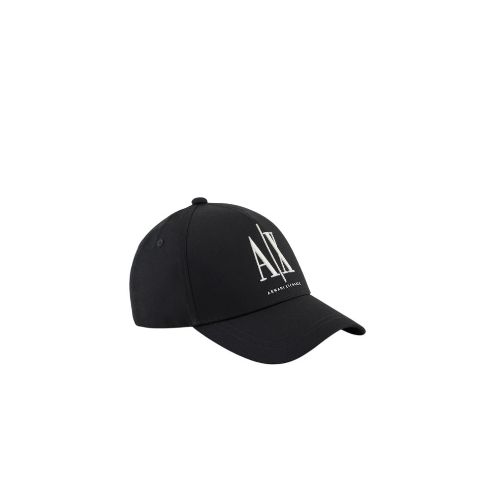 Cappello da baseball con visiera in cotone nero