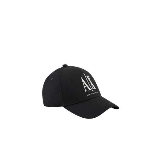 Cappello da baseball con visiera in cotone nero