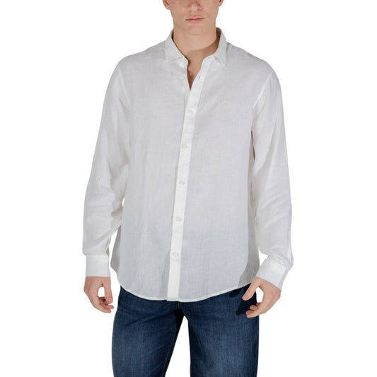 Camicia di lino bianco