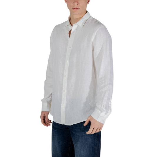 Camicia di lino bianco
