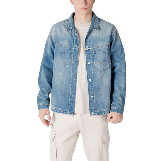 Camicia di cotone azzurro